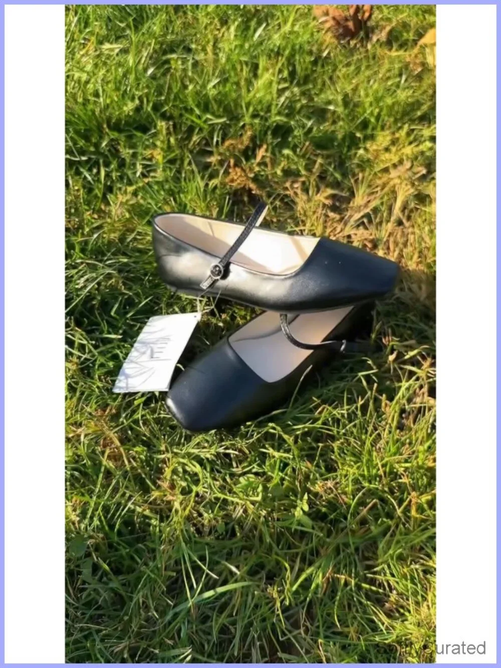 Mary Jane Flats Square Toe Adjustable Strap Non-Slip Dressy Business Casual